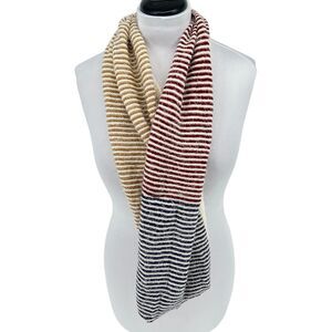LAVA‎ Striped Infinity Scarf Multicolor Knit Soft Warm Women's Accessory